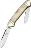 Rough Rider Mini Canoe White Bone Handle Stainless Folding Pocket Knife 055