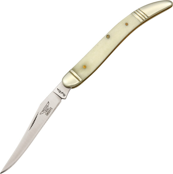 Rough Rider Baby Toothpick Folding Blade White Smooth Bone Handle Knife 060