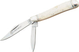 Rough Rider Peanut Stainless Folding Blade White Smooth Bone Handle Knife 112