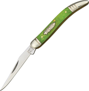 Rough Rider Little Toothpick Lime Green Series Handle Folding Blade Knife 1174