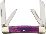 Rough Rider Mini Folding Four Blades Whittler Purple Bone Handles Knife 1259