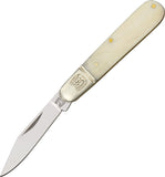 Rough Rider Small Barlow White Smooth Bone Handle Stainless Folding Knife 1273