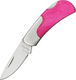 Rough Rider Miniature Lockback Folding Blade Pink Smooth Bone Handle Knife 1330