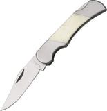 Rough Rider Pinto II Lockback White Bone Handle Stainless Folding Knife 1339