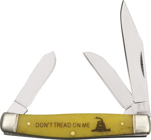 Rough Rider Don't Tread On Me Series Handle Stockman Folding Blade Knife 1390