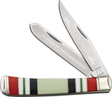 Rough Rider Iraq War Veteran Commemorative Trapper Folding Blades Knife 1402