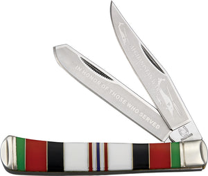 Rough Rider Afghanistan Veteran Commemorative Trapper Folding Blade Knife 1404