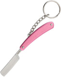 Rough Rider Mini Razor Stainless Blade Folder Pink Aluminum Handle Keychain 1465