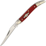 Rough Rider Small Toothpick Folding Blade Strawberry Red Bone Handle Knife 1502