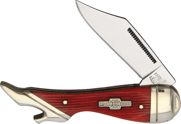 Rough Rider Strawberry Bone Handle Small Leg Stainless Folding Blade Knife 1507