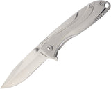 Rough Rider Stainless Handle Linerlock A/O Folding Drop Pt Blade Knife 1511