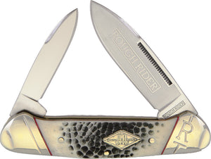 Rough Rider Canoe Buckshot Bone Stainless Folding Spear & Pen Blade Knife 1542