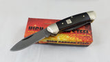 Rough Rider Canoe High Carbon Steel Black G10 Handle Folding Blade Knife 1571