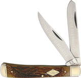 Rough Rider Wild Bill Hickok Trapper Brown Bone Handle Folding Blade Knife 1599