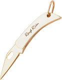 Rough Rider Mini Folder Brass Handle Folding Clip Pt Blade Keyring Knife 163