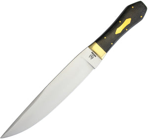 Rough Rider Black Micarta Coffin Handle 16.25" Fixed Blade Bowie Knife 1643