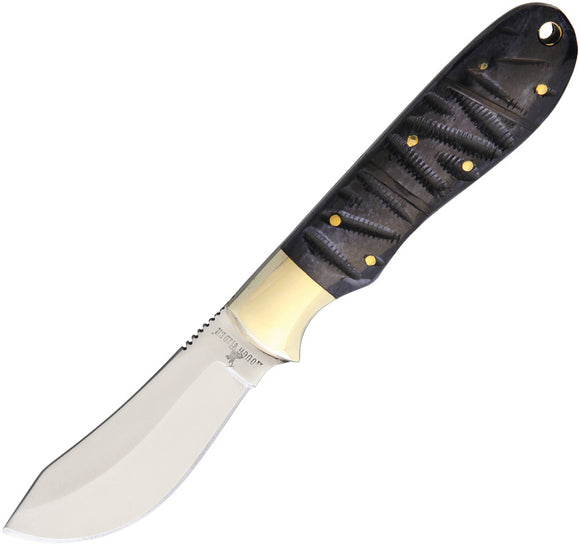 Rough Rider Gray Bone Handle Skinner Stainless Fixed Blade Knife + Sheath 1644