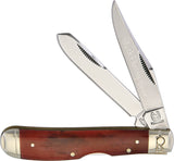 Rough Rider Mini Trapper Black Cherry Bone Handle Folding Blades Knife 1659