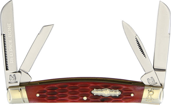 Rough Rider Congress Red Picked Bone Series Stainless Folding Knife 1686