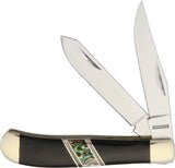 Rough Rider Premium Select Mini Trapper Buffalo Horn Folding Blades Knife 1695