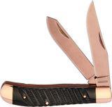 Rough Rider Copper Ridge Buffalo Horn Trapper Rose Titanium Folding Knife 1700