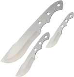 Rough Rider Set of 3 One Piece Knife Making Stainless Construction Knives 1717