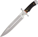 Rough Rider Highland Bowie 16.25" Fixed Blade Full Tang Black G10 Knife 1730