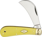 Rough Rider Hawkbill Carbon Steel Yellow Folding Blade Pocket Knife 1734
