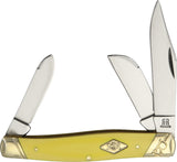 Rough Rider Classic Carbon Stockman Yellow 3-Blade Folding Pocket Knife 1740  -On Sale