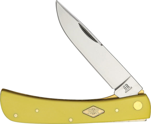 Rough Rider Classic Carbon Yellow Handle Stainless Folding Blade Pocket Work Knife 1743