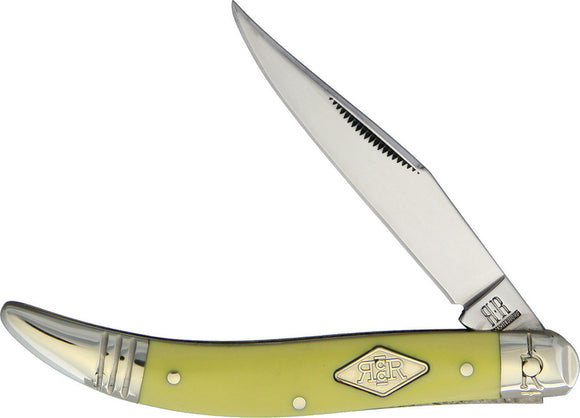 Rough Rider Toothpick Yellow Handle Carbon Steel Series Folding Blade Knife 1744