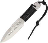 Rough Rider Outdoor Adventure Fixed Drop Blade Black Paracord Handle Knife 1745