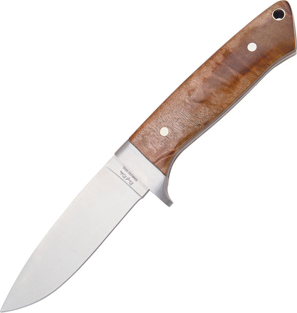 Rough Rider Stainless Drop Fixed Blade Hunter Light Root Wood Handle Knife 176
