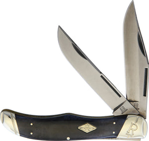 Rough Rider Titanium Series Folding Hunter 440A SS Black Bone Pocket Knife 1785