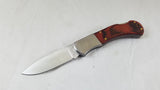 Rough Rider Lockback Rich Grain Wood Handle Stainless Folding Blade Knife 182