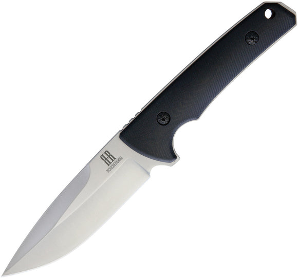 Rough Rider Black Handle Blackwashed Stainless Fixed Blade Knife 1869