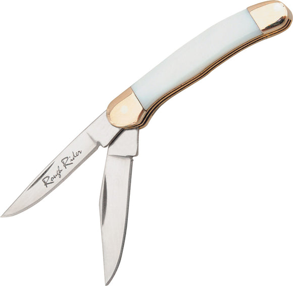 Rough Rider Tiny Copperhead MOP Mother of Pearl Stainless Folding Knife 187