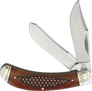 Rough Ryder Tobacco Bone Road Handle Series Trapper Folding Knife 1892