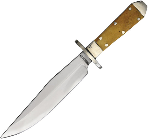 Rough Ryder Old Texas Fixed Blade Knife Yellow Bone Stainless Bowie 1901