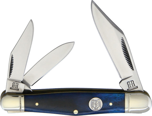 Rough Ryder Whittler Blue Smooth Bone Stainless Folding Pocket Knife 1948