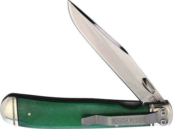 Rough Ryder Working Man Slip Joint Green Bone Folding 440 Stainless Knife 1957