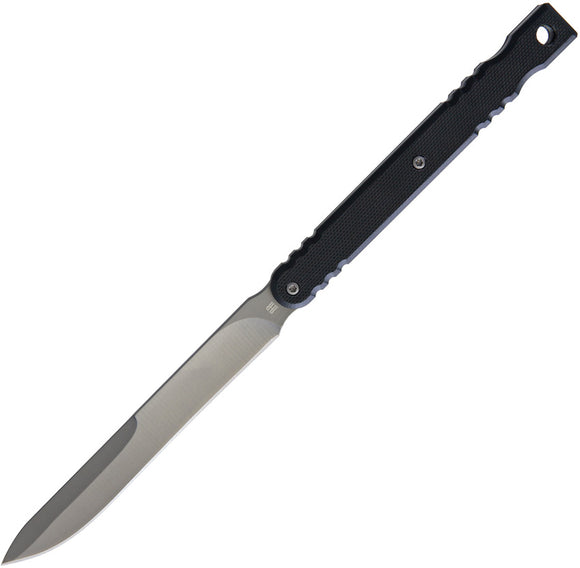 Rough Ryder Black G10 Spike Gray Titanium Fixed Blade Knife w/ Sheath 1962