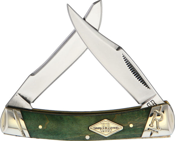Rough Ryder Small Moose Artisan Wood Folding Pocket Knife 1966