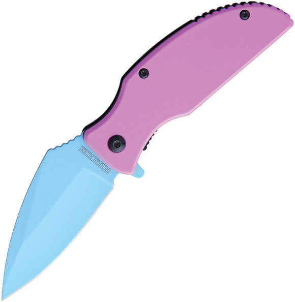 Rough Ryder Pastel A/O Linerlock Blue & Purple Stainless Folding Knife 1989