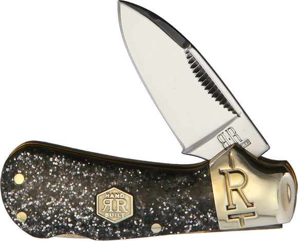 Rough Ryder Cub Lockback Silver Sparkle Folding Pocket Knife 2011
