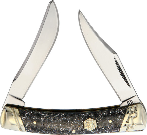 Rough Ryder Silver Sparkle Small Moose Folding Pocket Knife 2012