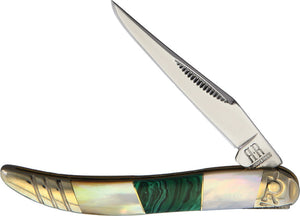 Rough Ryder Stoneworx Toothpick Malachite & Pearl Pocket Knife 2034