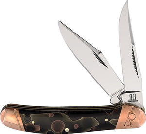 Rough Ryder Copperhead Copper Swirl Black Folding Pocket Knife 2063