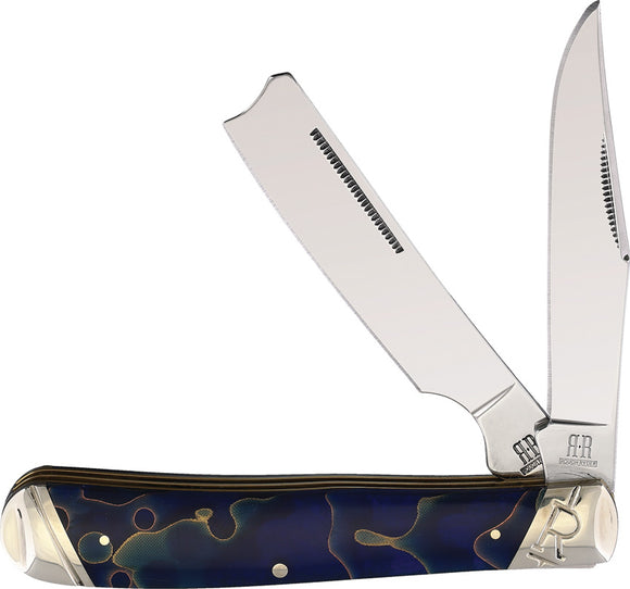 Rough Ryder Razor Trapper Celestial Series Folding Pocket Knife 2071