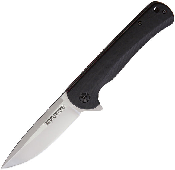 Rough Ryder Linerlock Black G10 Folding High Carbon Stainless Pocket Knife 2081